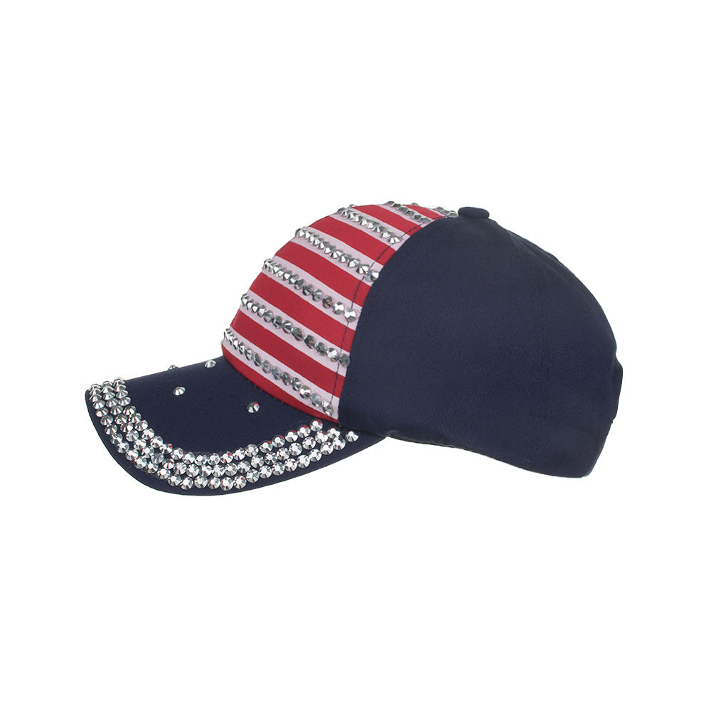 Wholesale Cotton American Flag Star Print Baseball Cap